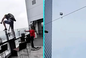 Бейсджампер прыгнул с крыши 41-го этажа, когда персонал умолял остановиться