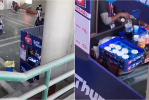 Пакистанский журналист случайно снял, как газировку переливают из стаканов обратно в бутылки