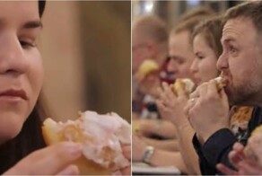 В Польше устроили турнир по скоростному поеданию пончиков