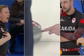Стычка на олимпийском керлинге: швед и канадец поспорили из‑за касания камня