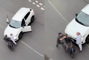 Конфликт между водителем и велосипедистом закончился неожиданно