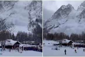 Лавина накрыла лыжников в Италии