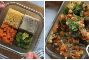 Женщина готовит "ЛЕГО-ланчи"