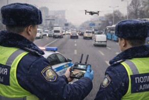 В Казахстане за порядком во дворах теперь следят «говорящие» полицейские дроны