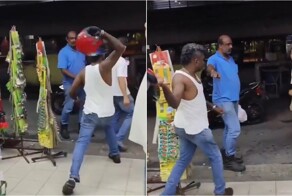 Драка в мини‑маркете в Малайзии