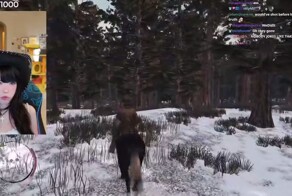 Реакция девушки на нападение медведя в игре RDR2