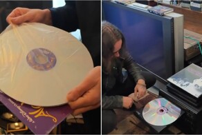 Мужчина впервые увидел лазерный диск