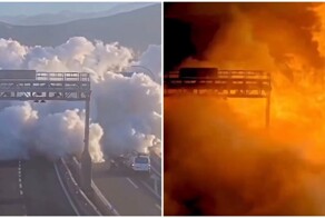 В Чили грузовик с газом взорвался прямо на дороге