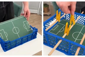 Настольный футбол из подручных материалов