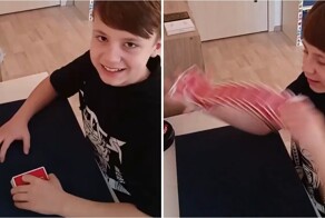 Мальчик раскрывает секреты шулерства за карточным столом