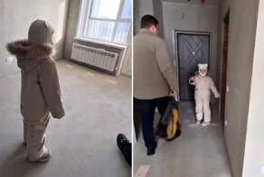 Реакция девочки на новую квартиру