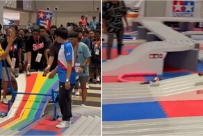 В Японии мужчины начали участвовать в чемпионатах по гонкам на игрушечных турбо-машинках