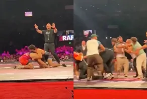 Боец спровоцировал массовую потасовку после боя по грэпплингу в США