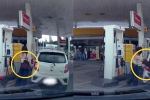 Женщина заправляла машину — и лишилась сумочки за секунды
