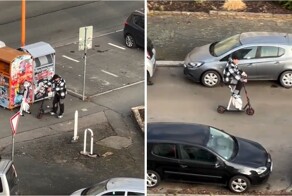 Велотренажёр на самокате: креативное  средство передвижения