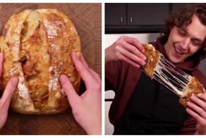 Парень приготовил самый чесночный хлеб