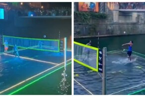 Волейбольный корт на воде в Словении