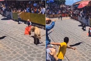 В Мексике тореадора сбил второй бык во время представления