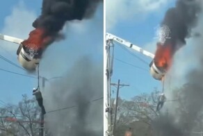 В США электрик чуть не сгорел во время ремонтных работ