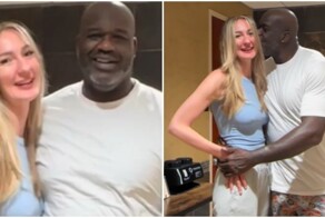 Самая высокая модель в мире встретилась с Шакилом О'Нилом