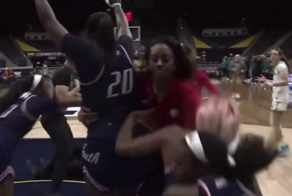 Массовая драка в женском баскетболе: арбитр — в нокауте, восемь девушек — отстранены