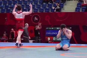 Эффектный приём российского борца