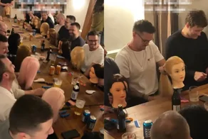 Отцы учатся плести косы для дочерей прямо в баре