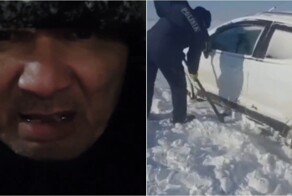 В Павлодарской области водитель чудом пережил сильный буран