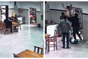 Полуголый незнакомец свалился с потолка в кафе