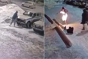 В Новокузнецке женщина пыталась сжечь полицейский УАЗ