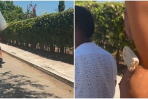 Шутник освежил приятелей