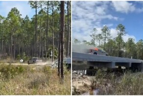 Интересный способ спасти машину от пожара