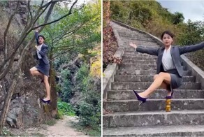 Девушка проверила туфли на прочность в экстремальных условиях