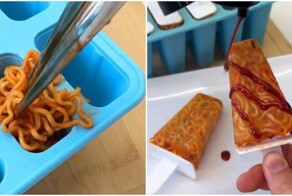 Мороженое из острой корейской лапши