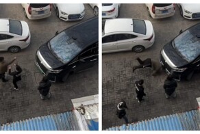 Китаец бился головой о машину до потери сознания