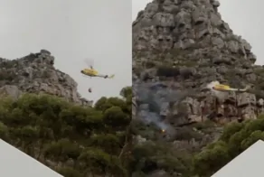 Вертолёт потерпел крушение во время тушения пожара над Кейптауном