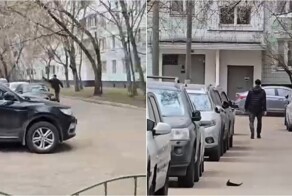Мужик с топором разгромил автомобили