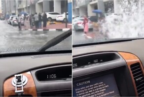 «Утренний душ»: водитель окатил прохожих водой из лужи