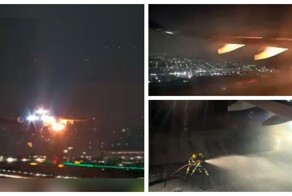 Двигатель пассажирского самолета загорелся во время взлета