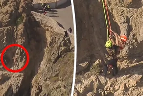 Спасение в Сан‑Франциско: женщина в бикини застряла на утёсе над океаном