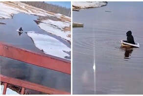 Школьник сплавлялся по&nbsp;реке в&nbsp;ванне