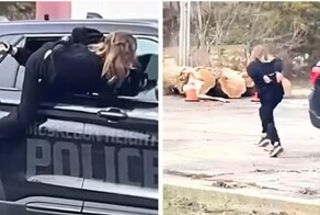 Женщина сбежала из полицейской машины через окно, но была повторно задержана