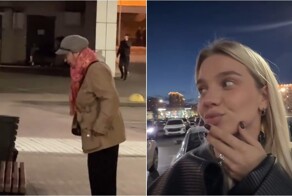 В Минске женщина устроила «беседу» с бутылкой пива на лавочке