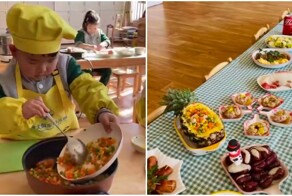 Кулинарный урок в китайском детском садике