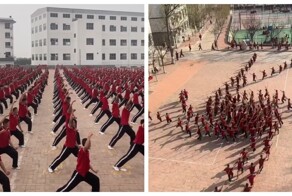 Тренировка в китайской школе боевых искусств