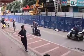 Скутерист родился в рубашке