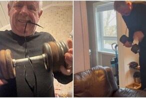 Британец вырвал себе зуб с помощью гантели и шнурка