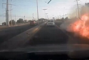 Взрыв гранаты в машине