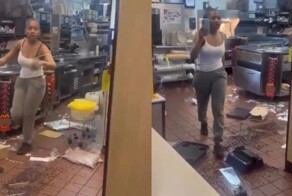 Женщина в США разгромила кухню McDonald’s