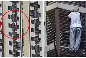 В Китае спасли бабушку, пытавшуюся спуститься с 27 этажа по решёткам для кондиционеров
